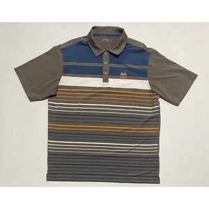 Nike Dri Fit Short Sleeve Size Large Polo Brown Men's Performance Lightweight